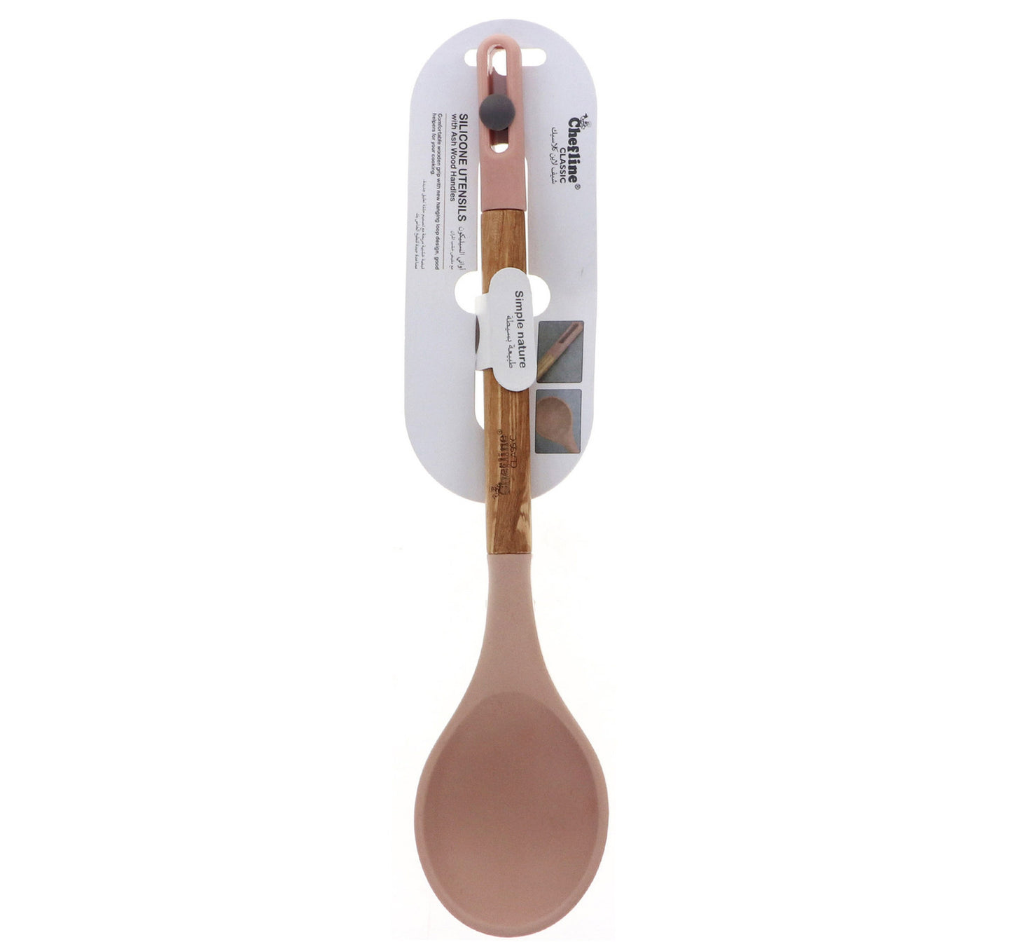 Chefline Silicone Spoon With Wooden Handle, S47KT