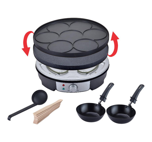 Ikon Multifunctional Non Stick Pancake Maker, 1000W, IK-P8018