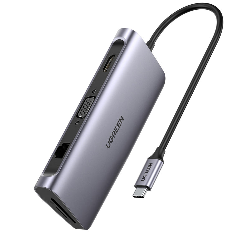 Ugreen 9 in 1 USB-C Hub, Gray, 40873