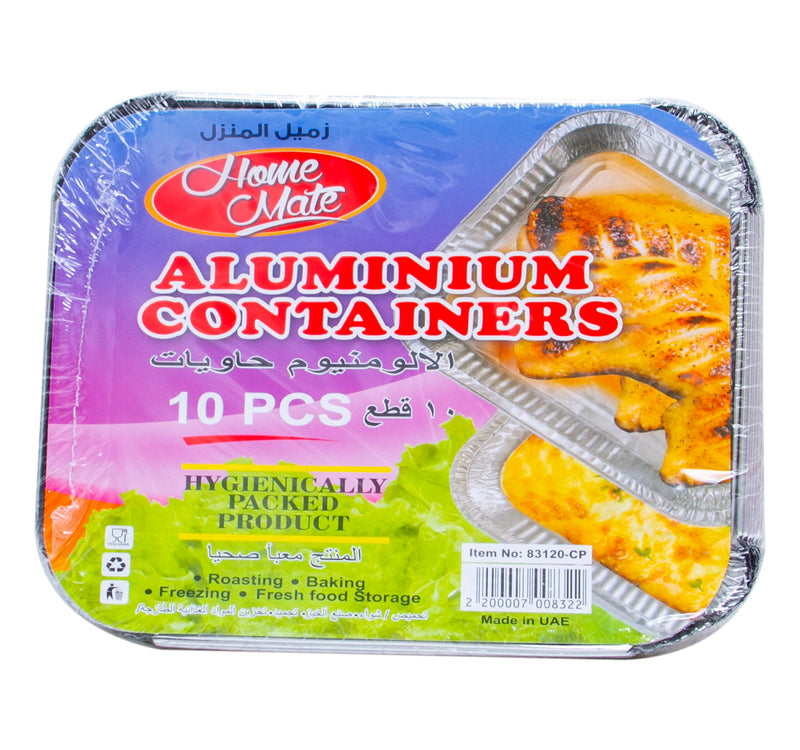 Home Mate Aluminium Containers With Lid 83120-CP 10pcs