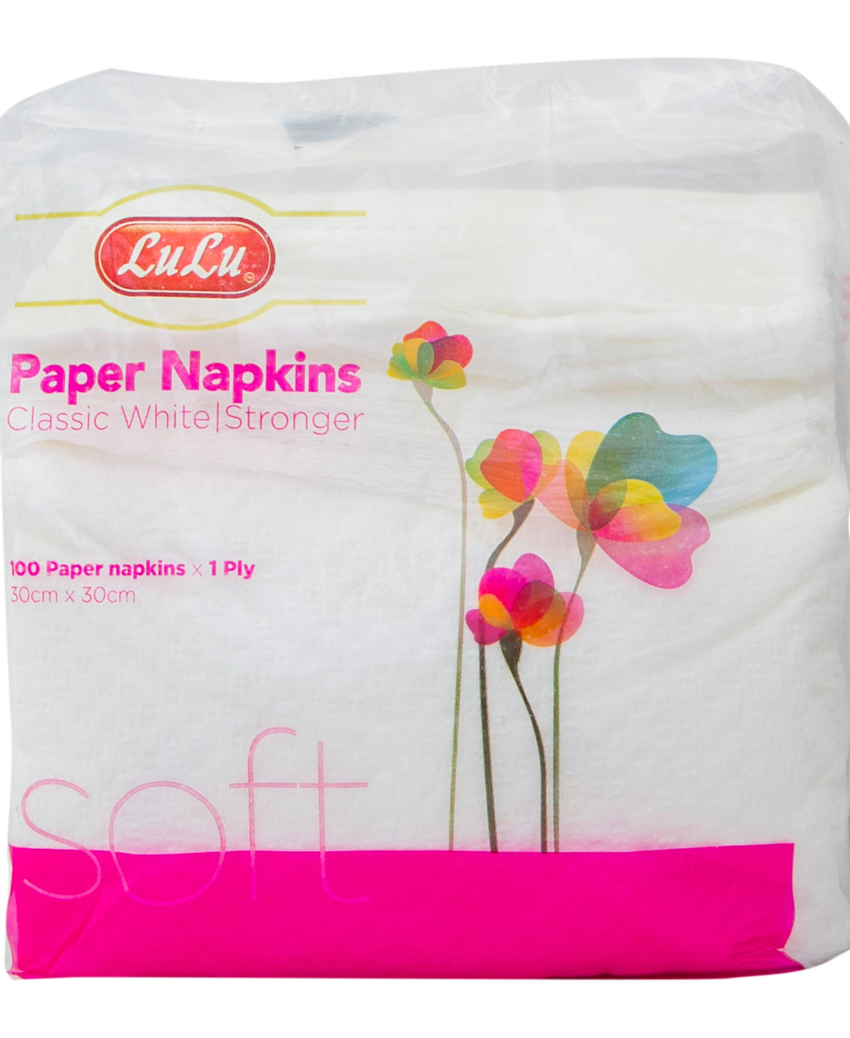 LuLu Paper Napkins Classic White 1ply 30 x 30cm 100pcs