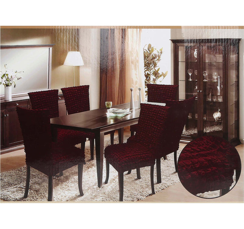Cortigiani Fabric Stretch Chair Cover 6pcs Set Assorted