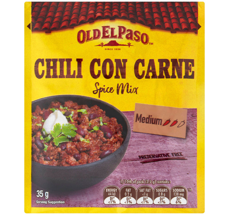 Old El Paso Chili Con Carne Spice Mix Med 35 g