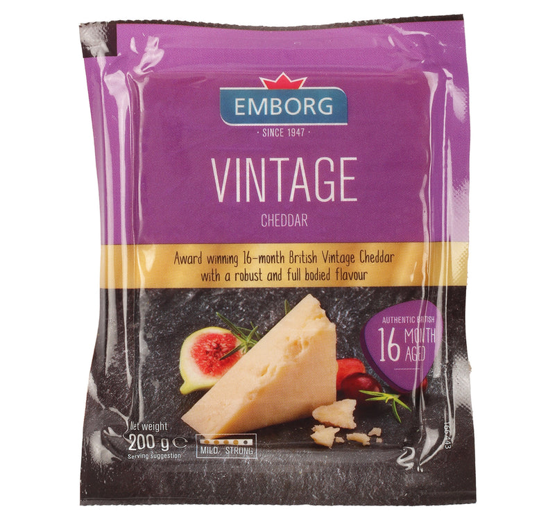Emborg Vintage Cheddar Cheese 200 g Lulu Hypermarket