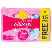 Always Skin Love Maxi Thick Sanitary Pad Value Pack 46 pcs