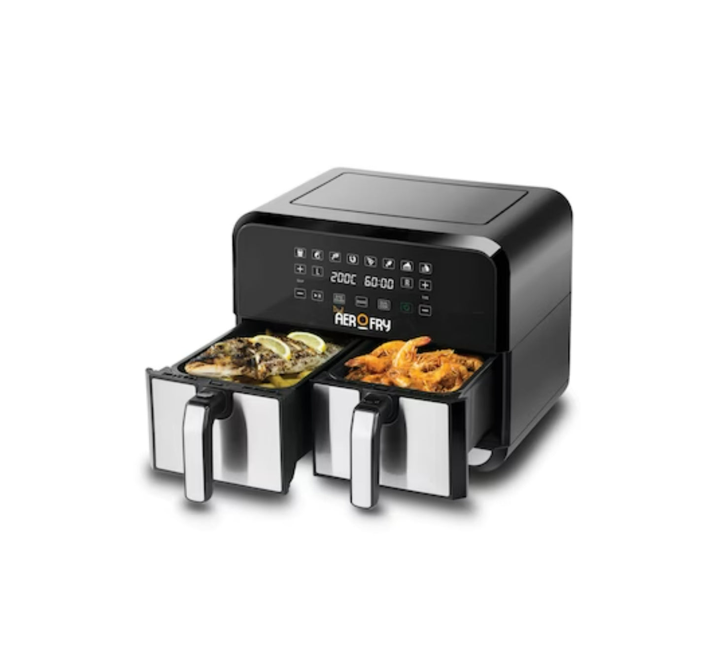 Black+Decker Dual Zone Air Fryer, 4L + 4L, 1700W, DZAF1700-B5