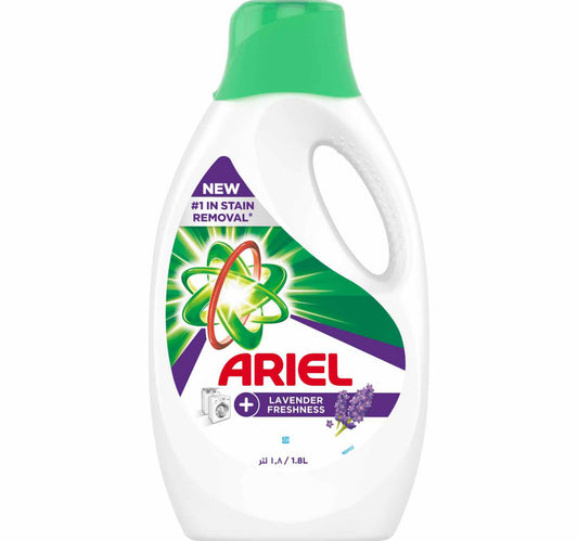 Ariel Lavender Laundry Detergent Liquid Gel Number 1 in Stain Removal with 48 Hours of Freshness 1.8 Litres