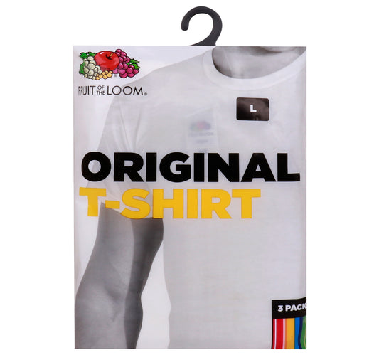 Fruit of the Loom Men's Crew Neck T-Shirt, L, 3 pcs, 17000330