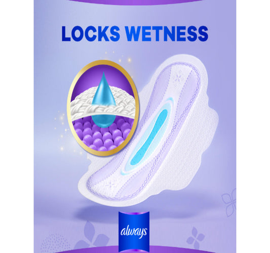 Always All in One Ultra Thin Night Sanitary Pads With Wings 6 pcs