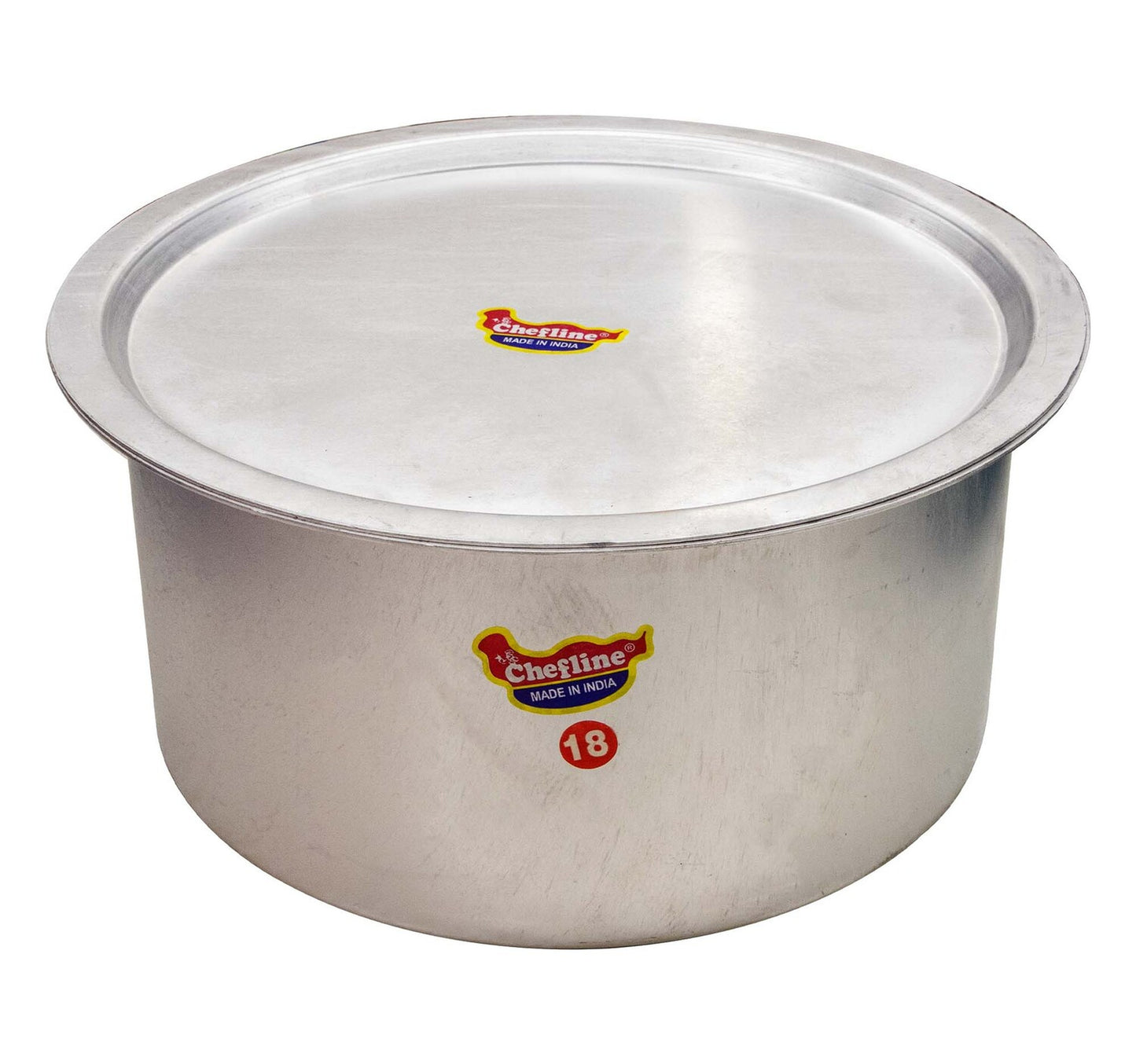 ChefLine Aluminium Cooking Pot With Lid, 18 cm