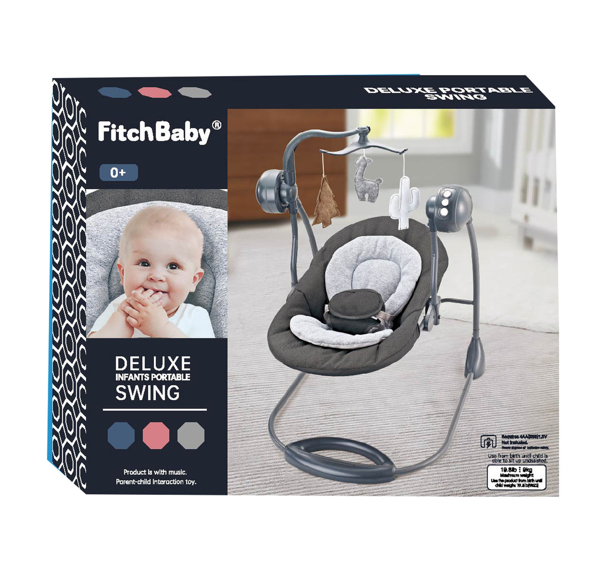 First Step Baby Electric Swing, Red A25, 27265