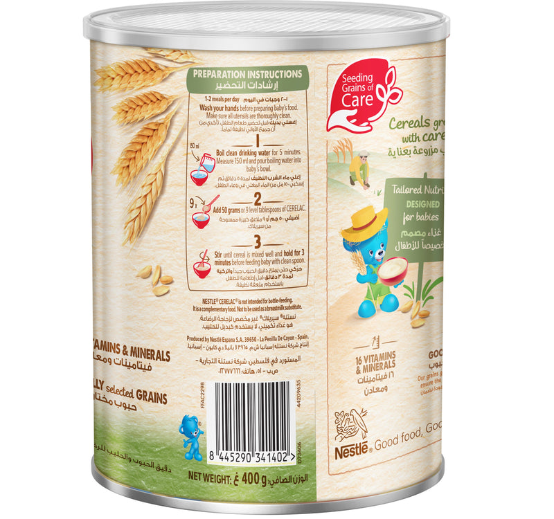 Nestle Cerelac Infant Cereals with Iron + Wheat & Date Pieces From 8 Months 400 g