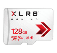 PNY Memory Card XLR8 Gaming MicroSD Class 10 U3 V30 128GB White P-SDU128V32100XR-GE
