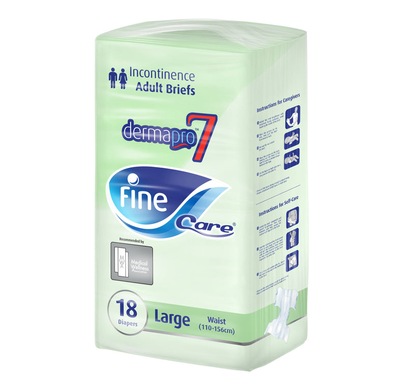 Fine Care Incontinence Large Waist Adult Diapers (110-156cm) 18 pcs