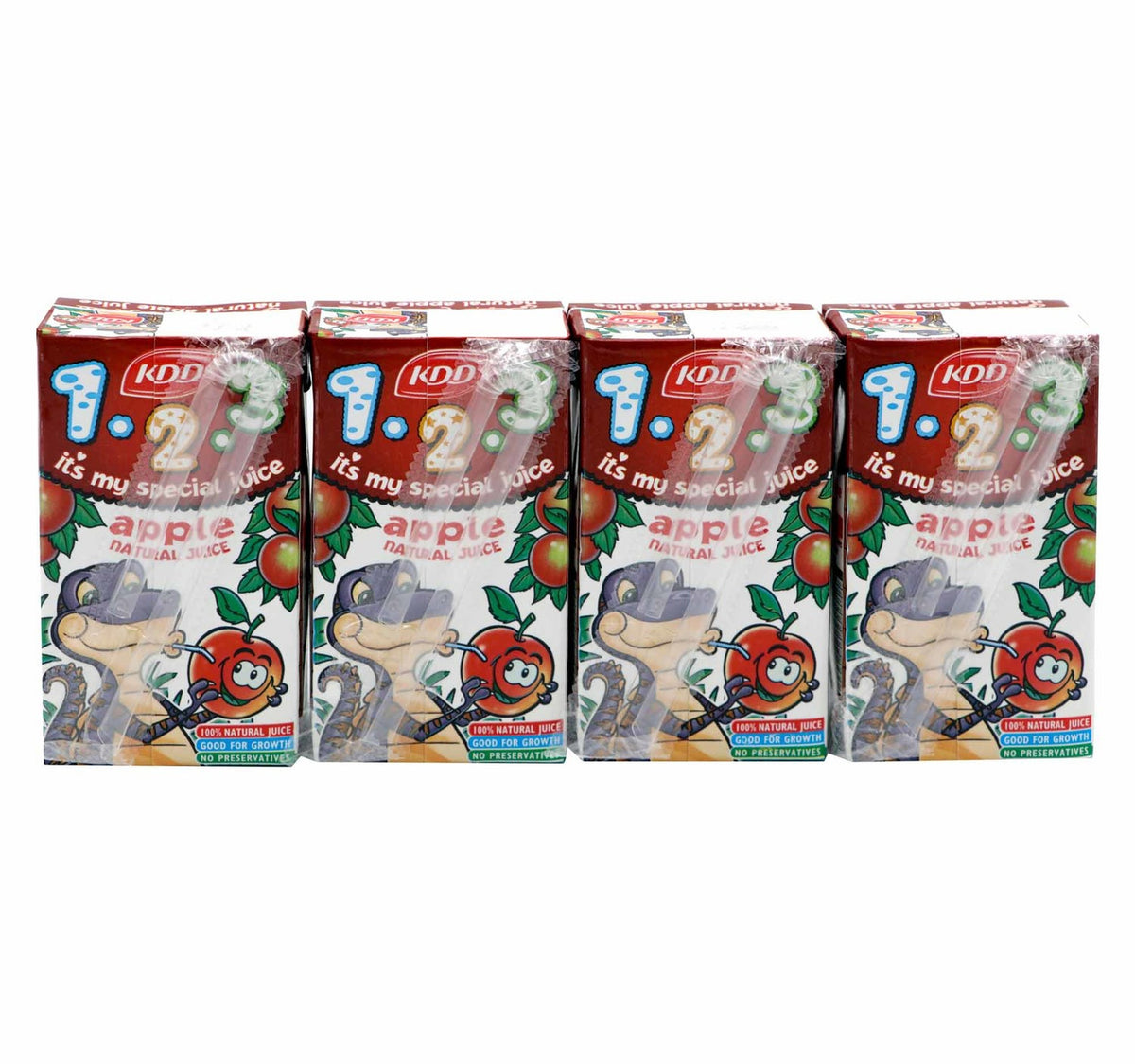 KDD Natural Apple Juice 4 x 125 ml