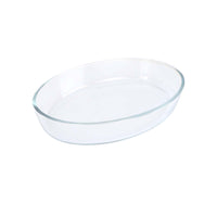 Chefline HSAP16L Borosilicate Glass Oval Baking Dish, 1.6 Litre, Transparent