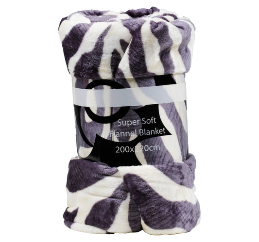 Super Soft Flannel Blanket, 200 x 220 cm, Assorted