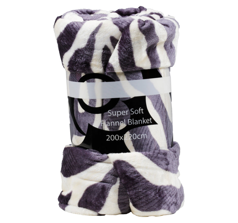 Super Soft Flannel Blanket, 200 x 220 cm, Assorted