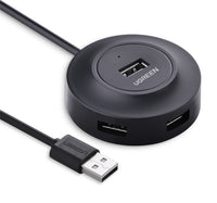 Ugreen 4 Ports USB 2.0 Hub, 1 m, Black, 20277
