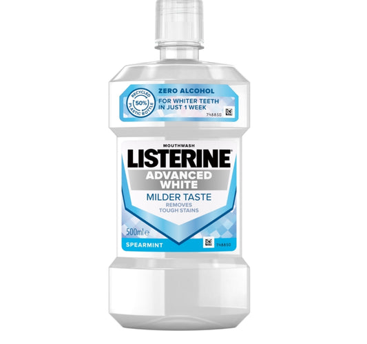 Listerine Advanced White Zero Alcohol Spearmint Mouthwash 500 ml