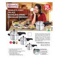 Stanly Stainless Steel Pressure Cooker Triply 5Ltr