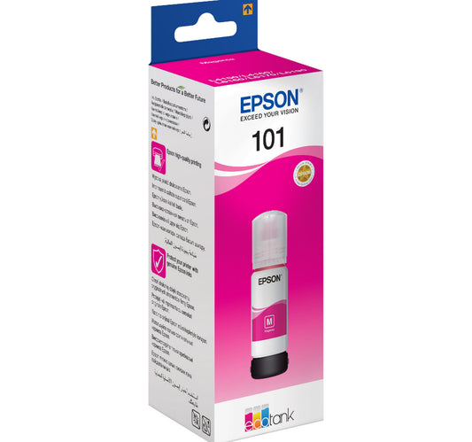 Epson Eco Tank Magenta Ink Bottle, C13T03V34A