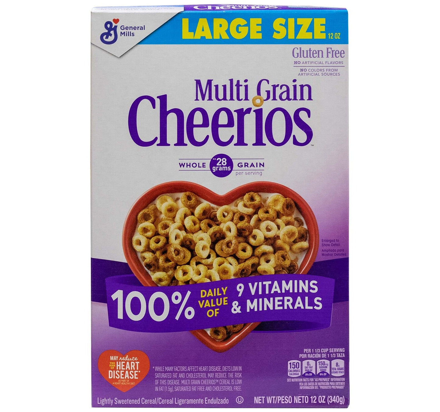 General Mills Gluten Free Multi Grain Cheerios Lightly Sweetened Cereal 340 g Lulu Hypermarket
