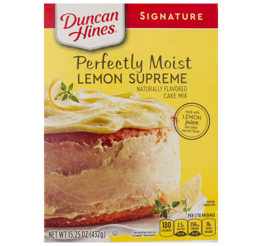 Duncan Hines Lemon Supreme Cake Mix 432 g Lulu Hypermarket