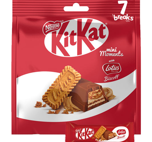 Nestle KitKat Mini Moments Lotus 7 pcs 116.2 g Lulu Hypermarket