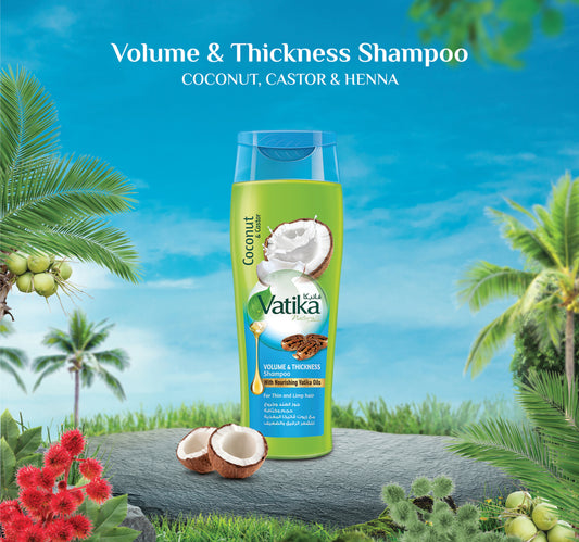 Vatika Naturals Volume & Thickness Shampoo For Thin & Limp Hair 200 ml