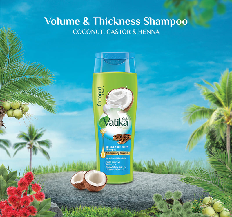 Vatika Naturals Volume & Thickness Shampoo For Thin & Limp Hair 200 ml