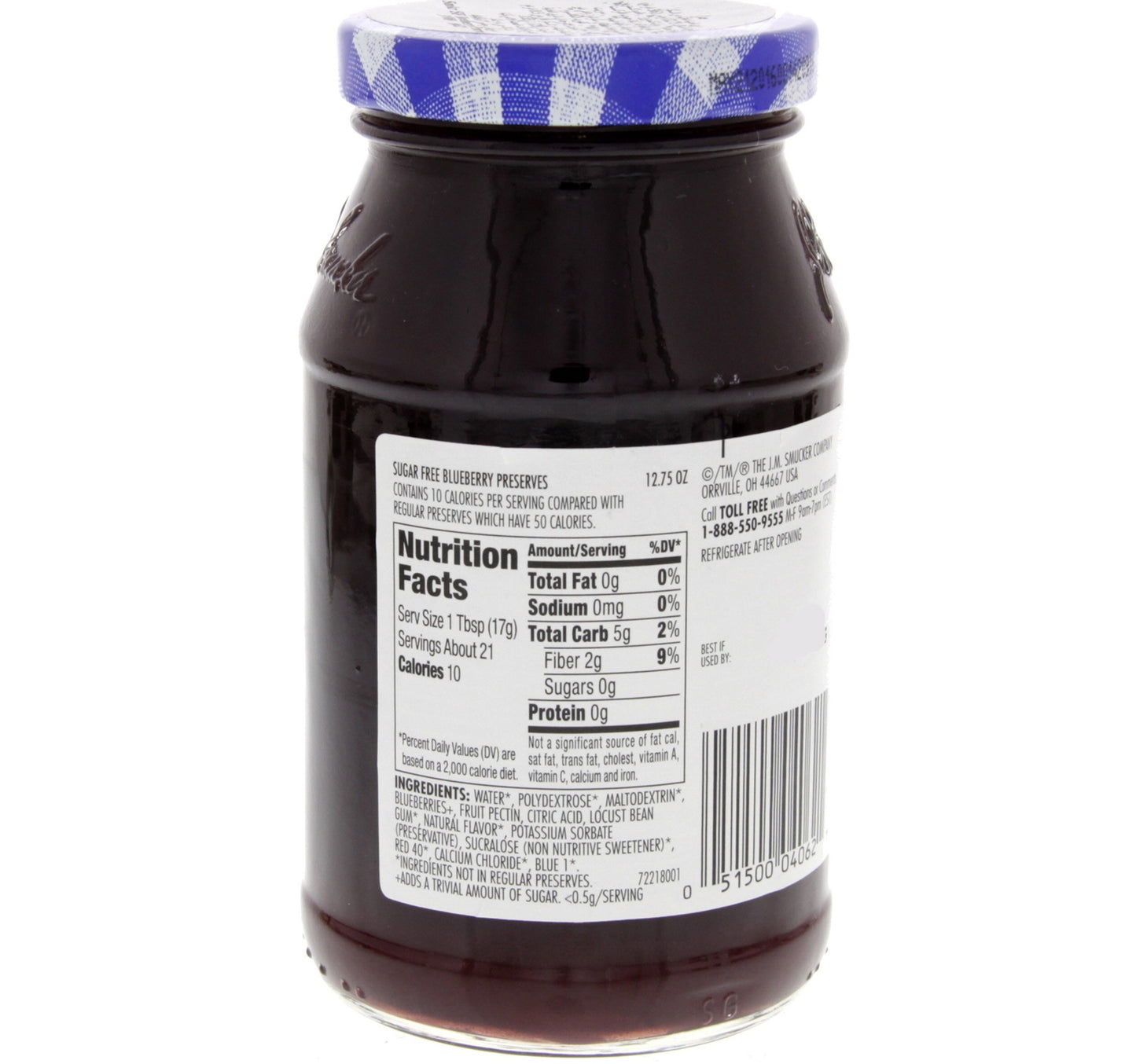 Smucker's Sugar Free Blueberry Preserves 361 g