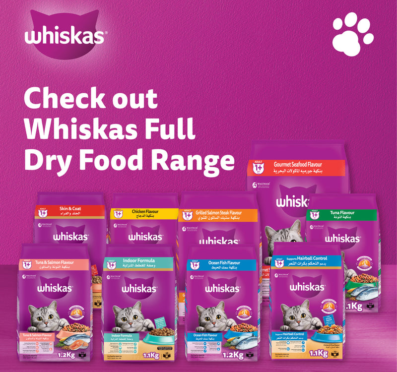 Whiskas Tuna and Salmon Flavour Cat Dry Food Bag 3 kg