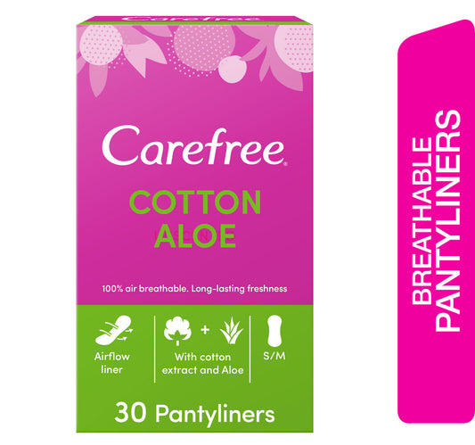 Carefree Panty Liners Cotton Aloe 30pcs