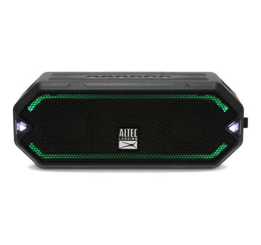 Altec Lansing HydraJolt Wireless Bluetooth Speaker, Waterproof Portable Speakers with Built in Phone Charger and Lights, Everything Proof Outdoor, Shockproof, Snowproof, 16 Hours Playtime