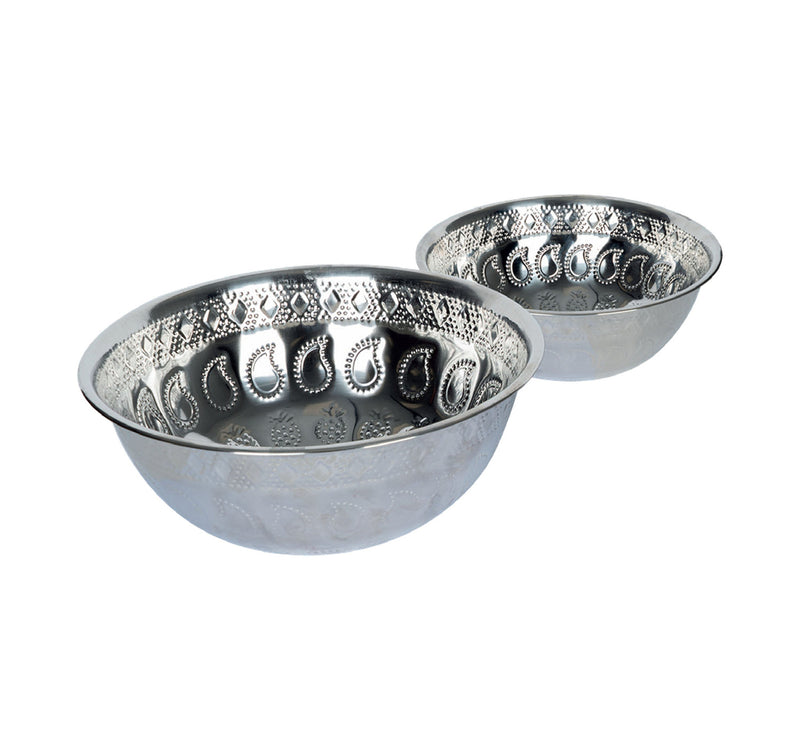 Ethical Stainless Steel Designer Bowl Set, 24 cm + 26 cm