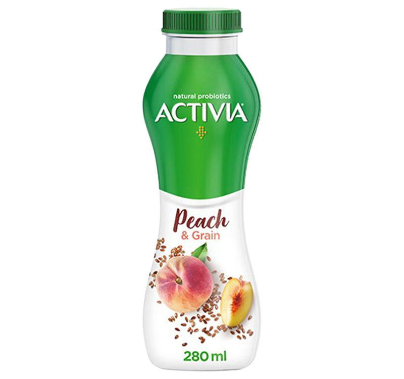 Activia Yoghurt Go Drinkable Peach & Grains 280 ml Sultan Center