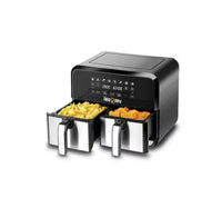 Black+Decker Dual Zone Air Fryer, 4L + 4L, 1700W, DZAF1700-B5