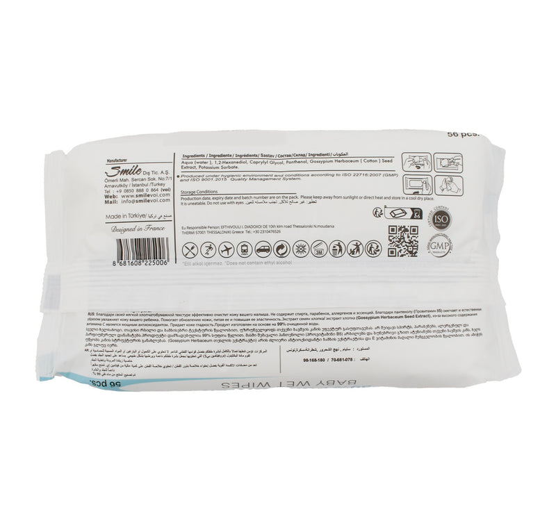 Voi Baby Wet Wipes 99% Water 56 pcs