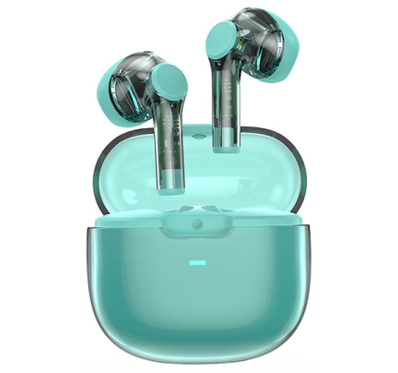 سماعات Wiwu Pure Sound T-12T TWS باللون الأزرق الفيروزي