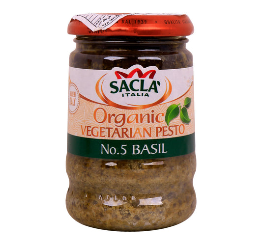 Sacla Organic Basil Pesto Vegetarian Recipe 190 g