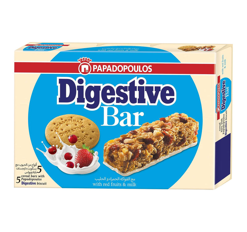 Papadopoulos Digestive Bar With Red Fruit & Milk 5 x 28 g