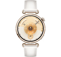 Huawei GT6 Konsu GPS + Wifi Smartwatch, 41 mm Stainless Steel Case with White Composite Leather Strap, KSU-B19