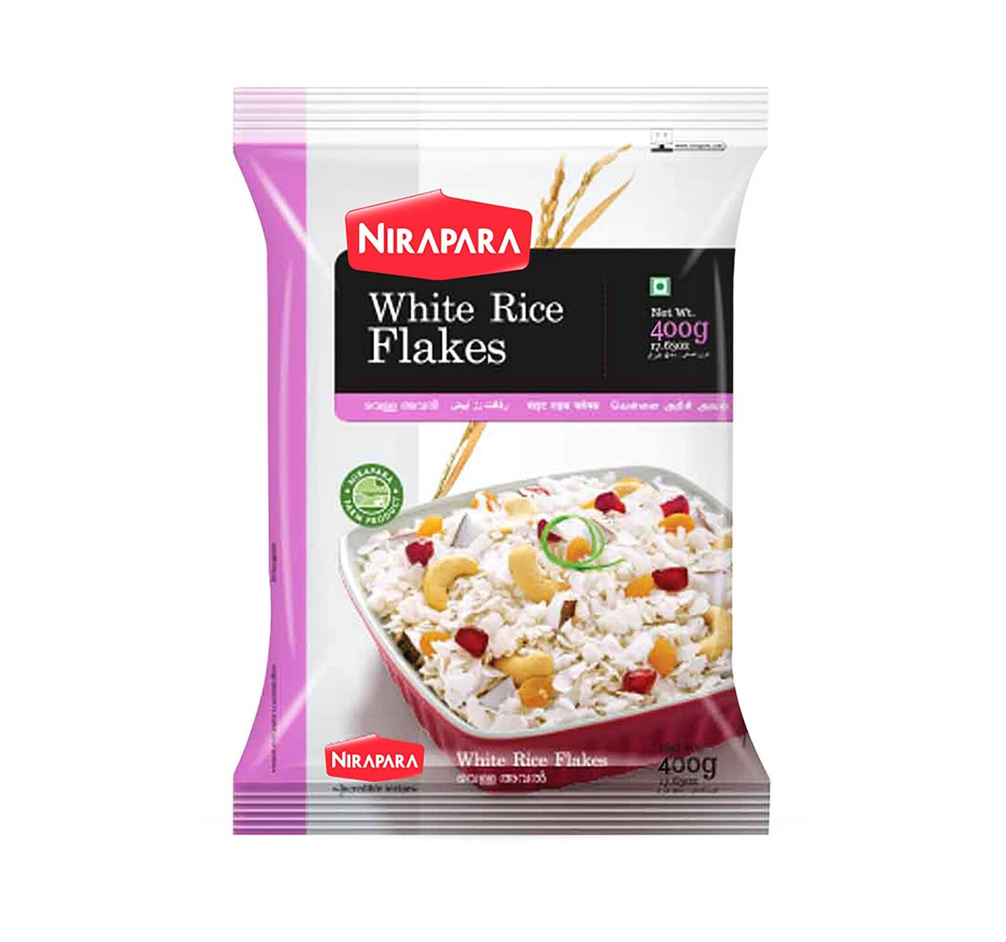 Nirapara White Rice Flakes 400 g