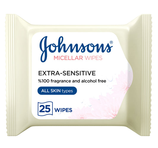 Johnson's Micellar Wipes Extra Sensitive All Skin Types 25 pcs