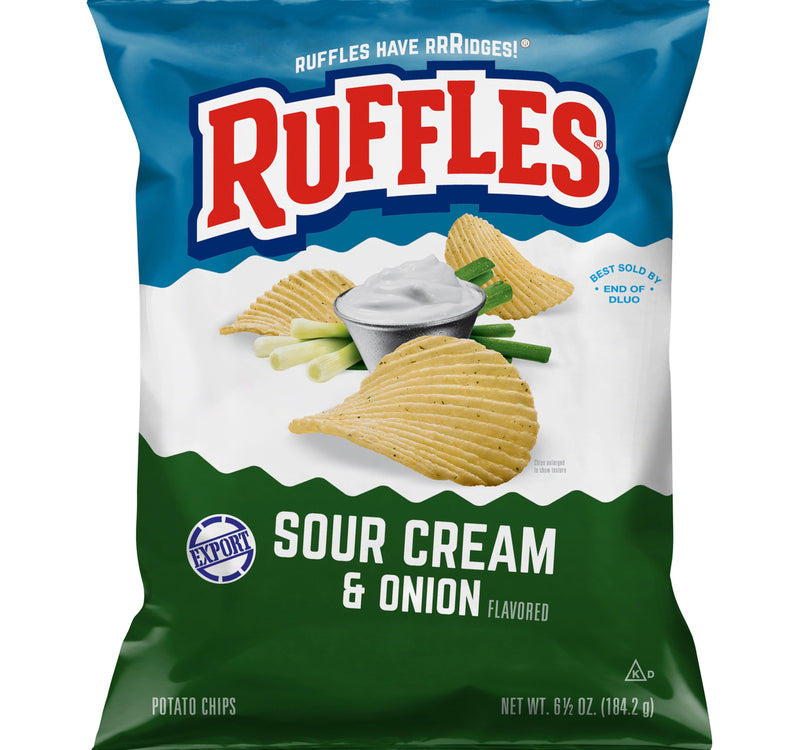 Fritolay Ruffles Sour & Cream Onion Potato Chips 184.2 g