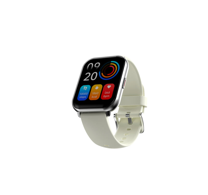 HiFuture Future Zone 2 Smartwatch,1.96 inches Display, Silver White Sultan Center
