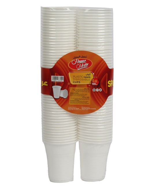 Home Mate Disposable Plastic Cups 6oz 100pcs