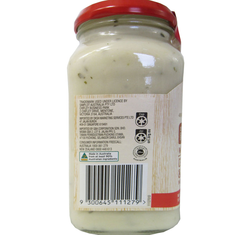 Leggo's Pasta Sauce Carbonara With Fresh Cream Cheese & Onion 490 g