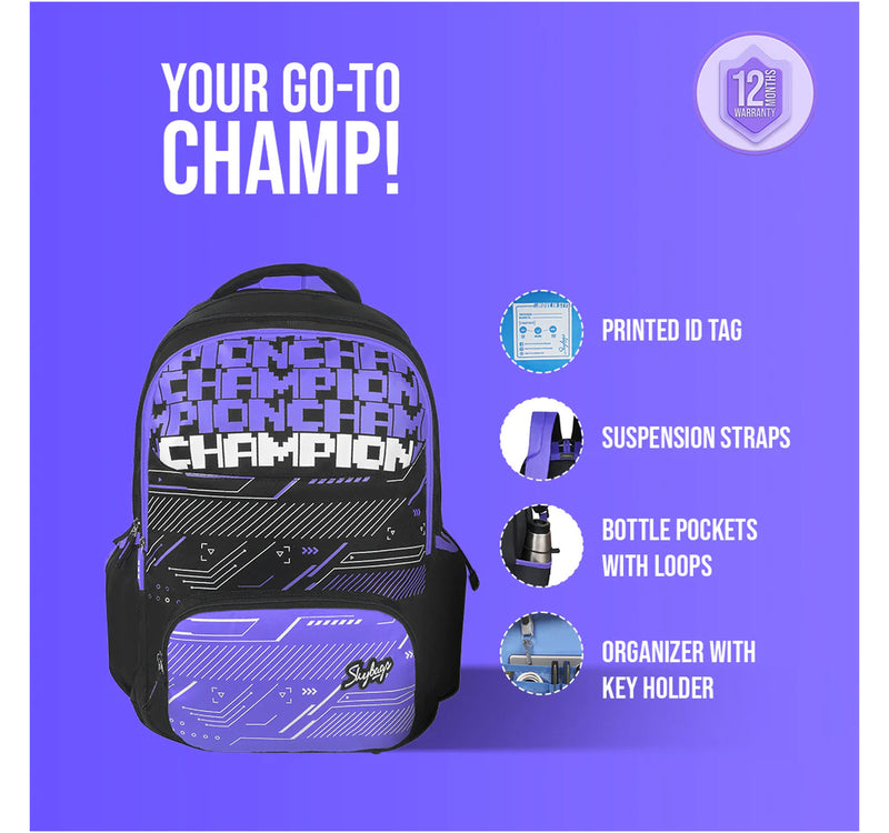Skybags Backpack 19" Squad Black